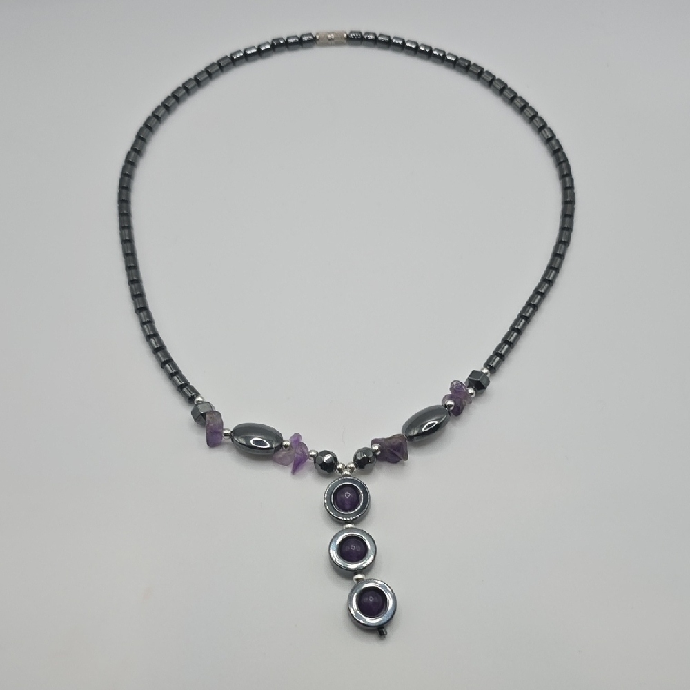 Hematite & Amethyst Necklace